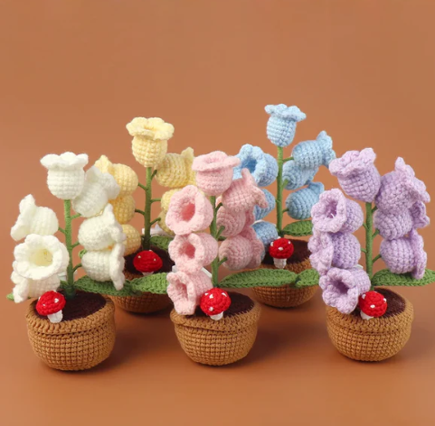 Handmade Crochet Flower Lamp